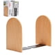 thumbnail image 2 of 2 sujetalibros de madera simples, estanterías gruesas, sujetalibros de madera maciza para estudiantes, cabeza redonda/cabeza cuadrada, 2 of 8