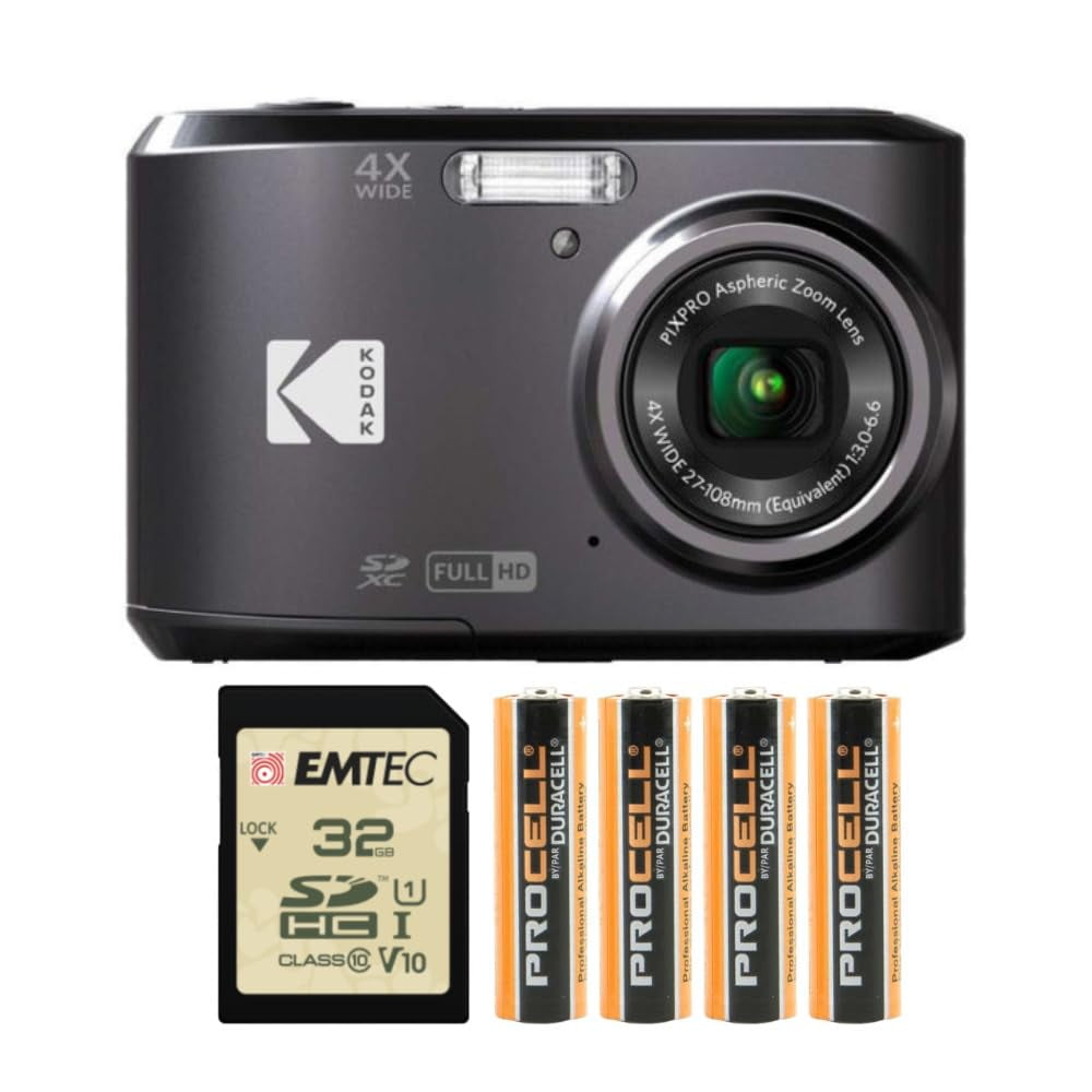 Cámara Digital Kodak Pixpro Fz45 Negra Con Tarjeta Sdhc De 32 Gb