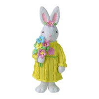 Magideal - Figura Decorativa De De Pascua De Resina, Estatua De Conejo De Pascua De Primavera, Decoración De Centro De Mesa Para El Hogar, Adorno Amarillo