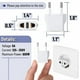 thumbnail image 3 of Adaptador de enchufe de viaje Bates para Europa, EE. UU. a la UE, paquete de 12, 3 of 3