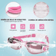 thumbnail image 4 of Kit Gafas De Natación Sin Fugas Protección Uv Negro+rosa, 4 of 6