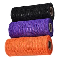 Magideal - 3 De Lazos De Malla De Poliéster, De Malla De Lámina Metálica De 6 Pulgadas De Ancho Para Coronas, Regalos De Bricolaje, Decoración Del