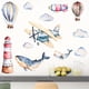 thumbnail image 3 of 2pcs New Wall Stickers, Watercolor Airplane And Shark, PVC Wallpaper, For Children's Room Kindergarten Wall Decor, 3 of 4