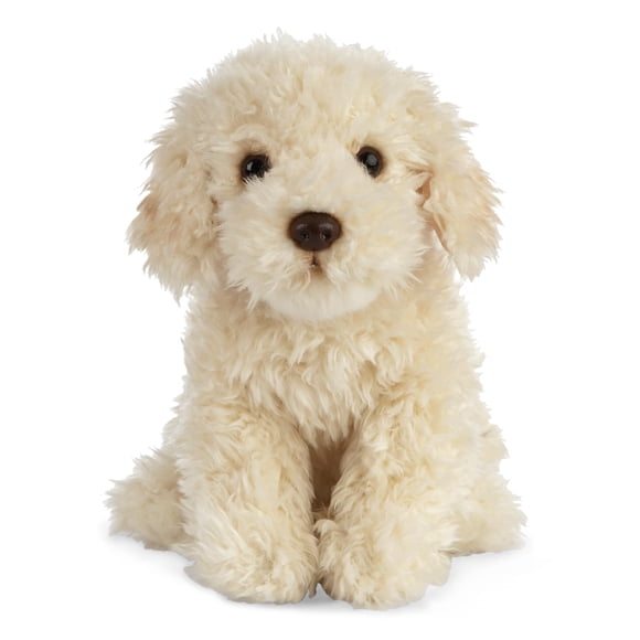 Peluche Living Nature Labradoodle de 25 cm con forma de perro esponjoso