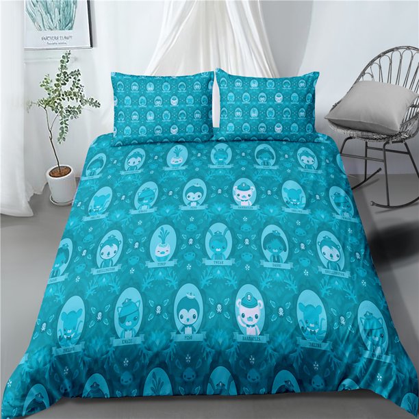 3D Print Cartoons The Octonauts Bedding Set Duvet Cover Pillowcases Polyester Quilt Cover For Kids Single Double Twin Queen King
