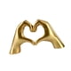thumbnail image 3 of Estatua De Gesto De Mano, Artesanía, Escultura De Mano De Corazón Para Repisa, Escritorio, Dormitorio, Dorado, 3 of 3