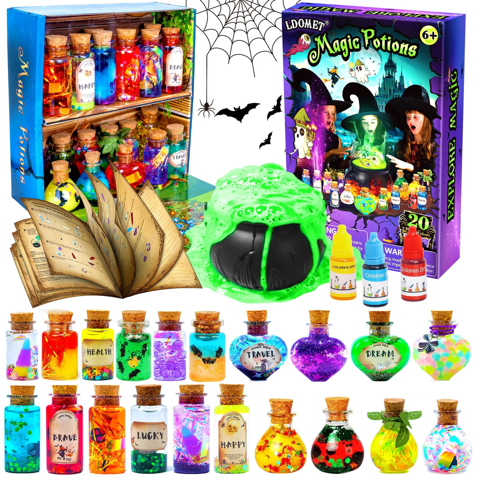 Kit De Pociones Mágicas Ldomet Magic Mix, 20 Botellas De Polvo Para Hadas