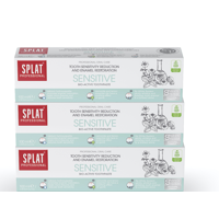 Splat - Pack 3 Pasta Dental Para Dientes Sensibles Sensitive. Sin Fluor 100Ml