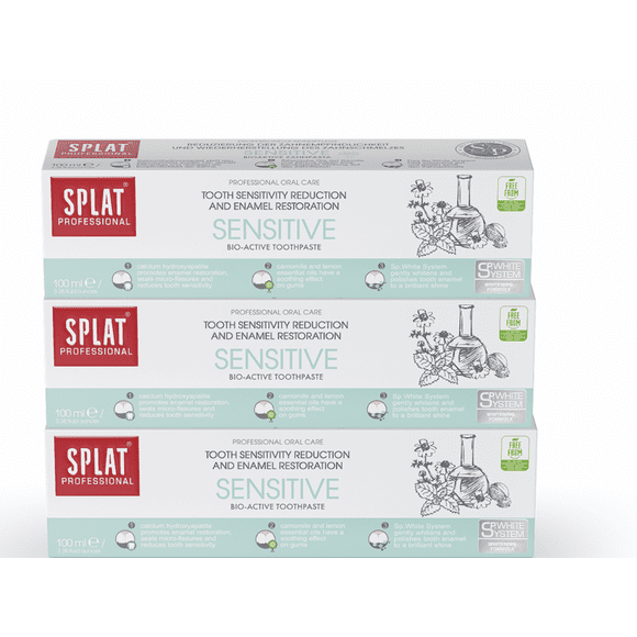 Pack 3 Pasta Dental Para Dientes Sensibles Sensitive. Sin Fluor 100ml