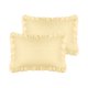 thumbnail image 1 of REGALWOVEN Funda de Almohada con Volantes Anchos, Juego de Fundas de Almohada de Cama con Cierre de Sobre, Set de 2, Reina Amarillo, 1 of 6
