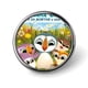 thumbnail image 1 of Puffin Rock-Theme Round Button Badge: Premium Metal Construction, Ideal for High-End Events 2.8 cm, 1 of 6