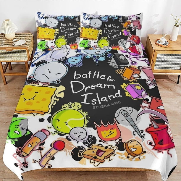 Battle for Dream Island BFDI Bed Duvet Cover Microfiber Bedding Se3D Printed Lightweight3 Piece Comforter Se, Duvet Cover An