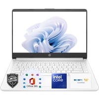 Portátil Hp De 14 Pulgadas, Blanco Suave, Ligero, 4 Gb De Ram, 128 Gb Ssd