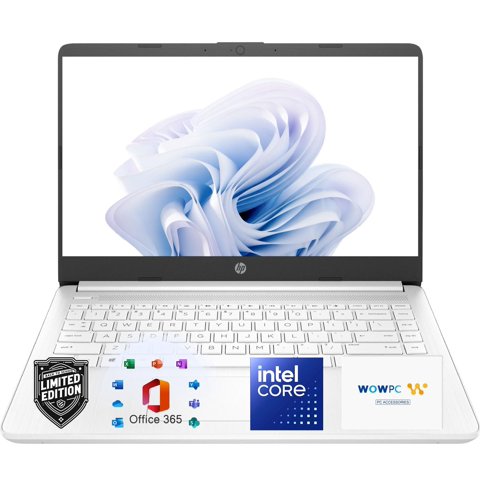 Portátil Hp De 14 Pulgadas, Blanco Suave, Ligero, 4 Gb De