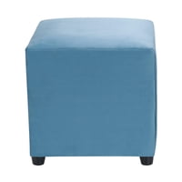 Bodevir - Pouf Cali 1C Felpa 30 Azul Petroleo