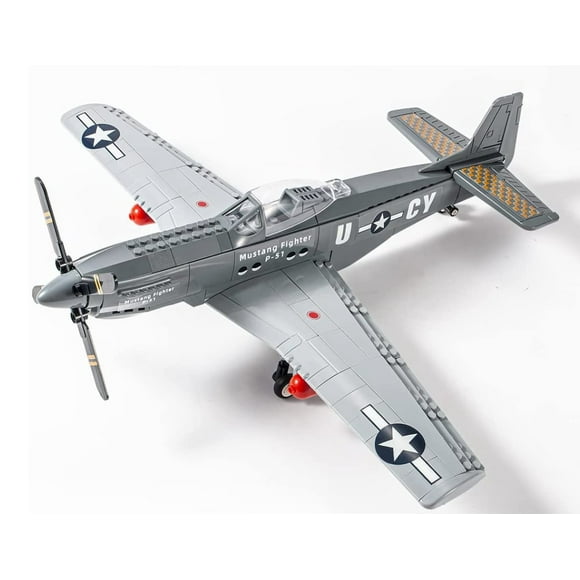 Avión Caza USAF P-51 Mustang, compatible Lego
