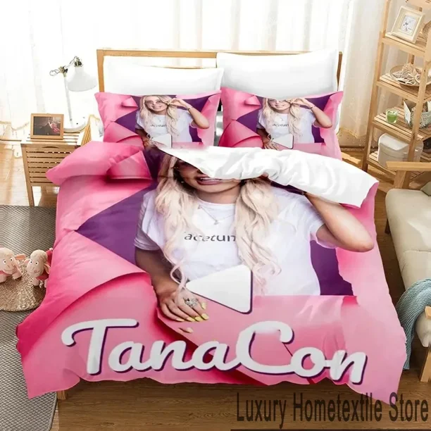 Tana Mongeau TanaCon Bedding Set Duvet Cover Bed Set Quilt Cover Pillowcase Comforter Size Boys Adult Bed Sheets
