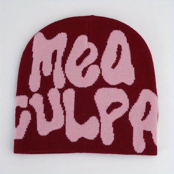Hip Hop Knitted Beanie Cap Candy Color Y2K Skull Hat Elastic Foldable Women Trend Knit Hat Warm Beanies