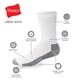 thumbnail image 3 of Calcetines de trabajo Socks Hanes Crew para hombre, paquete de 6 pares, blancos, 3 of 6