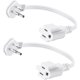 thumbnail image 1 of Flat Plug 1Ft Short Extension Cord, White 90Degree Plug Low, 1 of 3