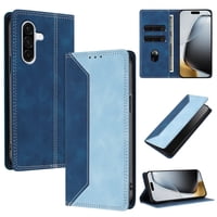 Funda Foxdock Para Samsung Galaxy A36 De Cuero Premium Bicolor Con Ranuras Rfid, Carcasa Tipo Billetera Antigolpes Y Soporte Plegable
