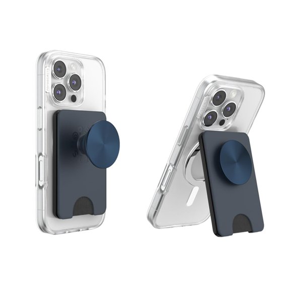 PopSockets Soporte para Teléfono con Cartera Kick‑Out Azul Marino