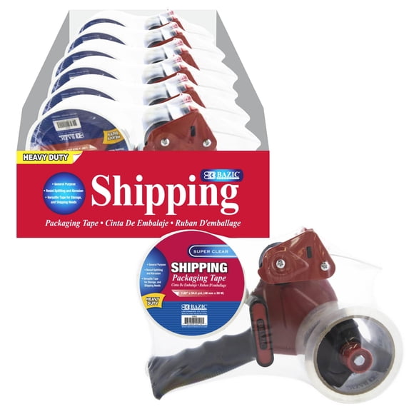 Pistola dispensadora de cinta BAZIC Products Heavy Duty con 2 rollos