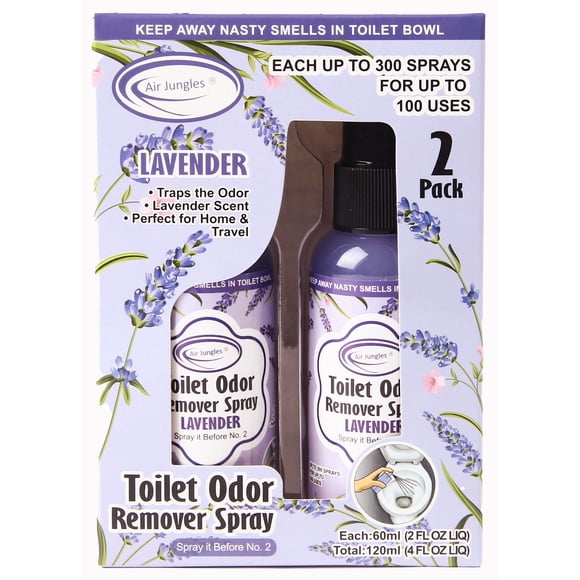 Spray eliminador de olores para excrementos de inodoro, aroma a lavanda, Air Jungles