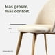 thumbnail image 3 of Silla Comedor Moderna Acolchada Metal Sora Venhoouse Lino Beige, 3 of 8