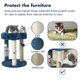 thumbnail image 3 of Arañador para gatos MECOOL con cama blanda en forma de torre, azul, 3 of 8