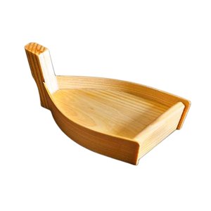 Magideal - Bandeja De Madera Para Barcos De Sushi Plato Para Servir Plato De Cena Vajilla Herramienta Creativa Hecha A Mano Plato Para Cocina Japonesa Filete De S