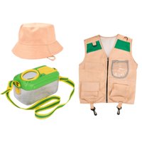 Magideal - Juego De Exploración Al Aire Libre Para Niños De 3 Piezas, Kits De Explorador De Juguetes Para Niños, Chaleco De Carga Lavable, Kits De Explorador De
