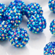 thumbnail image 2 of suxuMhao Cuentas de Resina Multicolor con Pedrería Al por Mayor Cuentas Redondas con Pavé 8mmx10mm Cuentas para Pulsera para Hacer Joyería Manualidades Cuentas de Bola de Discoteca 50 Piezas Cuentas, 2 of 2