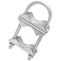 Magideal - Bloque De Mandíbula En V Con Pernos En U, Pieza De Accesorios De Montaje En Tubo, Soporte De Abrazadera De Mástil De Antena Para Tv, Poste De Bandera,