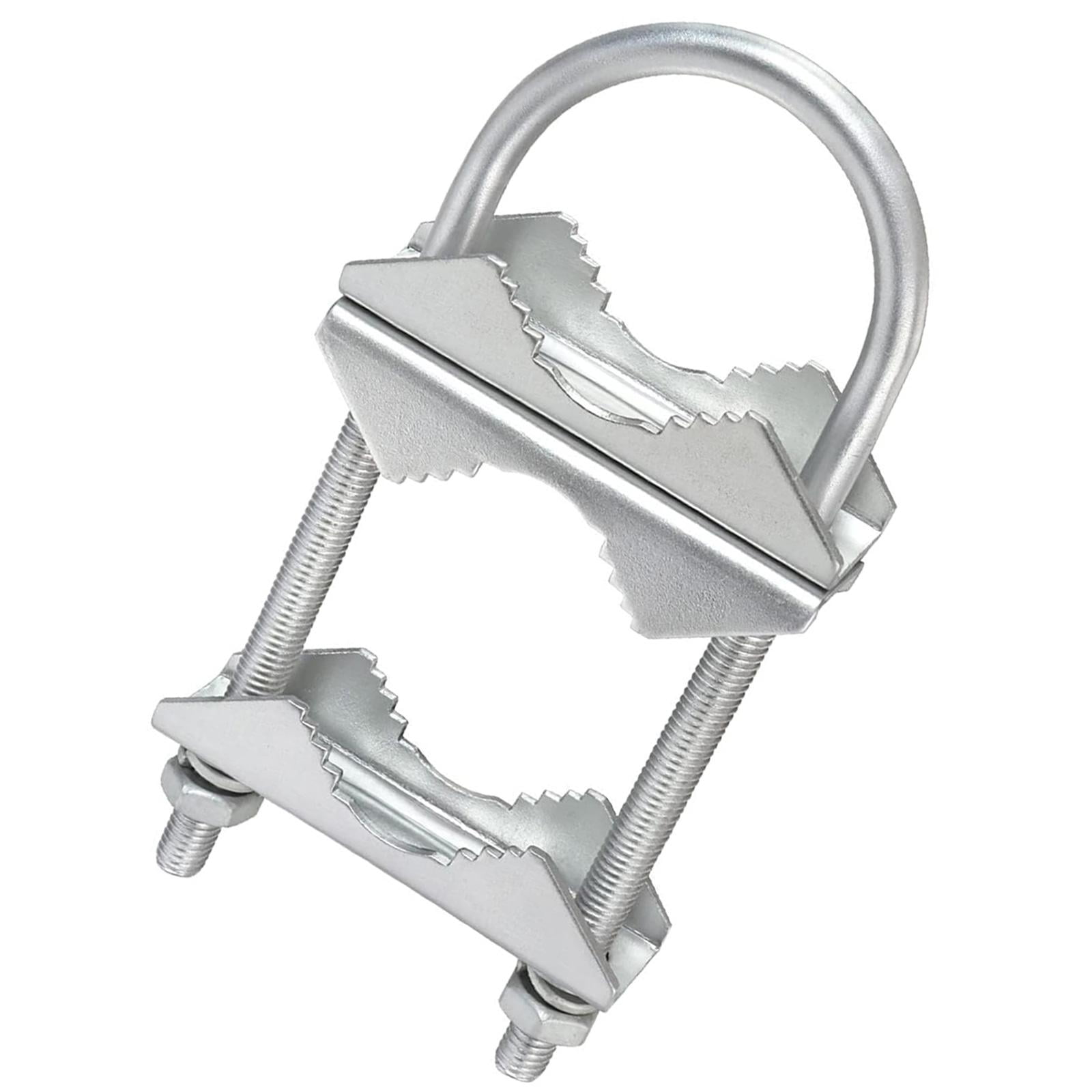 Magideal - Bloque De Mandíbula En V Con Pernos En U, Pieza De Accesorios De Montaje En Tubo, Soporte De Abrazadera De Mástil De Antena Para Tv, Poste De Bandera,