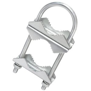 Magideal - Bloque De Mandíbula En V Con Pernos En U, Pieza De Accesorios De Montaje En Tubo, Soporte De Abrazadera De Mástil De Antena Para Tv, Poste De Bandera,