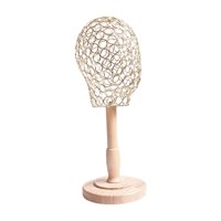 Ioensy - Soporte Para Cabeza De Peluca, Estante De Exhibición, Soporte Para Cabeza De Maniquí De Peluquería Para Sombreros Y Gorras, Dorado