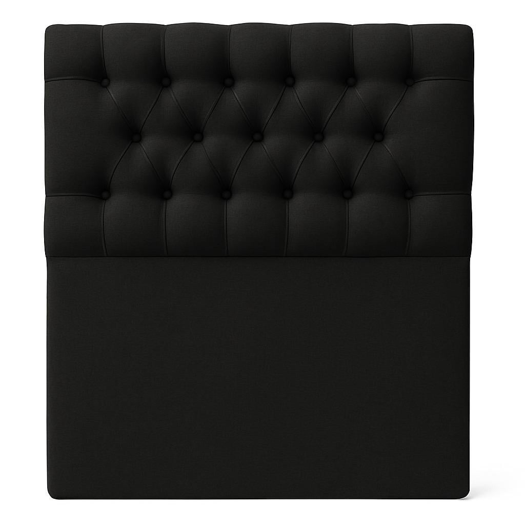 Ethan Desing - Respaldo De Cama 1 Plazas Negro Capitone
