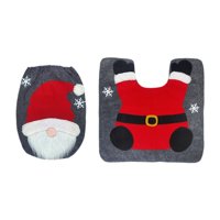 Magideal - Juego De Alfombrillas Navideñas Para Inodoro, Alfombrillas Para Baño, Cómodas Y Bonitas, Regalo Navideño, Suministros Para Decoración De Baño, Decorac