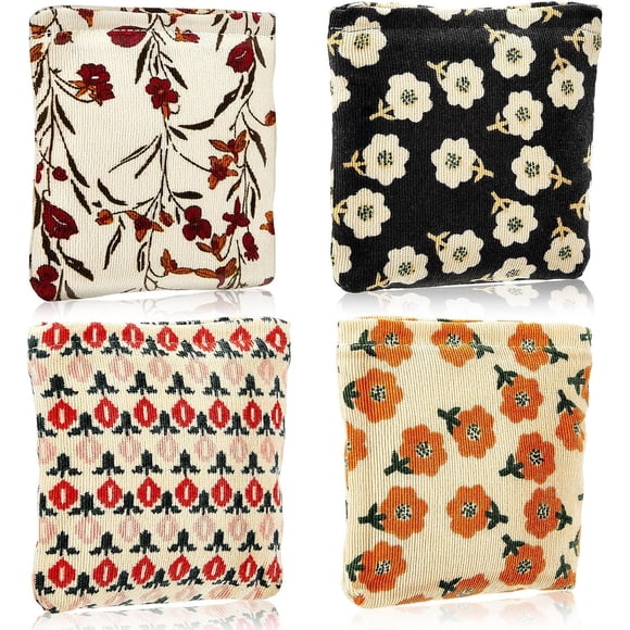 Neceser Abbylike Corduroy Floral 4 Unidades 13x13 cm con Cierre