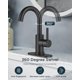thumbnail image 5 of Grifo de baño FORIOUS negro con 1 o 3 orificios para lavabo de una sola manija, 5 of 9