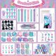 thumbnail image 3 of Set de recuerdos de fiesta BenLouis Mermaid, 120 unidades, para niños, con cuadernos, 3 of 7