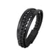 thumbnail image 1 of Punk Trenzado PU Cuero Pulsera Casual Gótico étnico Apilable Para Hombres Negro, 1 of 5