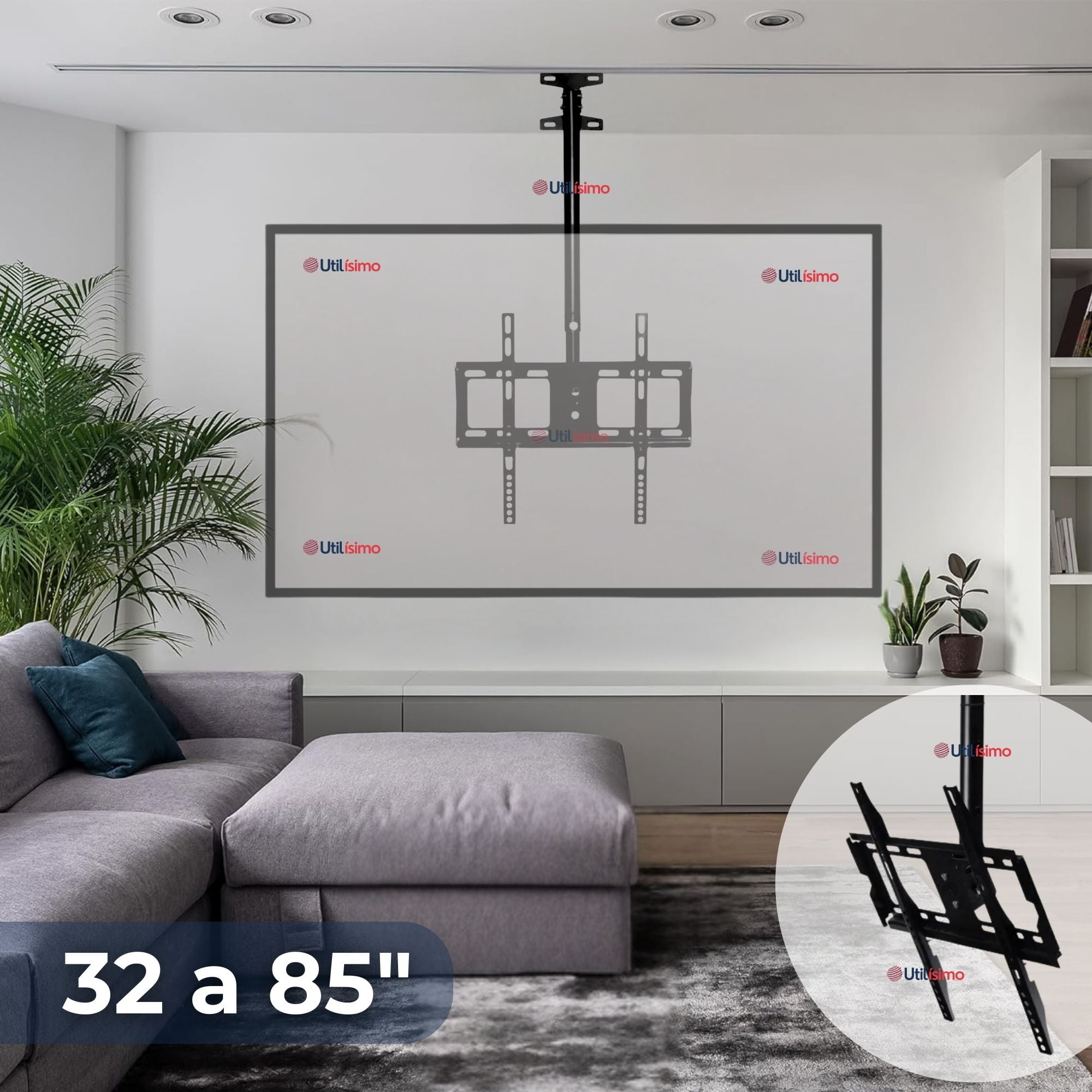 Line - Soporte Tv 32 A 85 Pulgadas 68kg Soporte Tv Pared Techo Ajustable