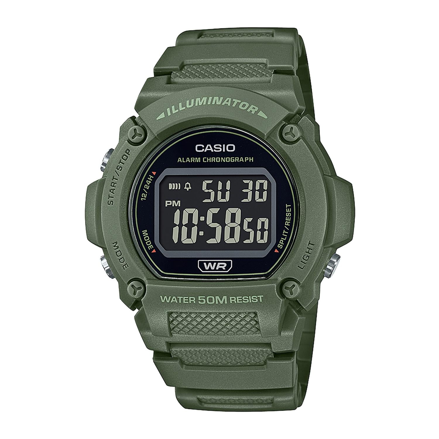 Reloj Casio W-219hc-3bvdf Resina Hombre Verde Verde