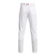 thumbnail image 2 of Pantalón de béisbol Under Armour Utility para niños, blanco/rojo, talla M, 2 of 3