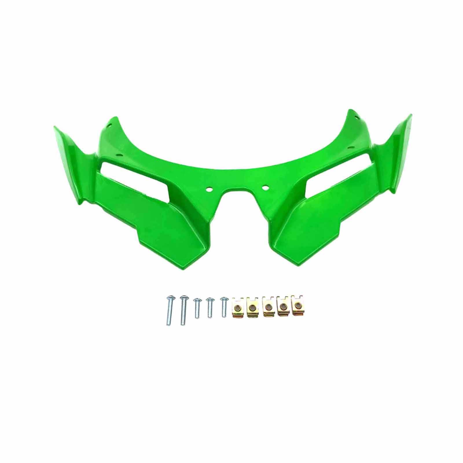 Magideal - Carenado Delantero Cubierta De Alerones Aerodinámicos Aletas Delanteras Aerodinámicas Panel Decorativo De Alerones Aerodinámicos Fácil Instalación Verde