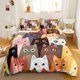 thumbnail image 1 of x2232 Bed SheetsCartoon Cute Cat Bedding Set,Duvet Cover Comforter Bed Set Quilt Cover Pillowcase, Twin Size Boys Girls Adultse 3-Piece Bedding Set (1 Duvet Cover + 2 Pillow Shams) nj2232, 1 of 5