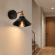 thumbnail image 4 of Aplique Bronce con Pantalla Negra E27 Konnergie para Muro o Techo Interior, 4 of 8