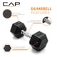 thumbnail image 3 of Par de Mancuernas Hexagonales Recubiertas CAP Barbell 11,3 kg, 3 of 6